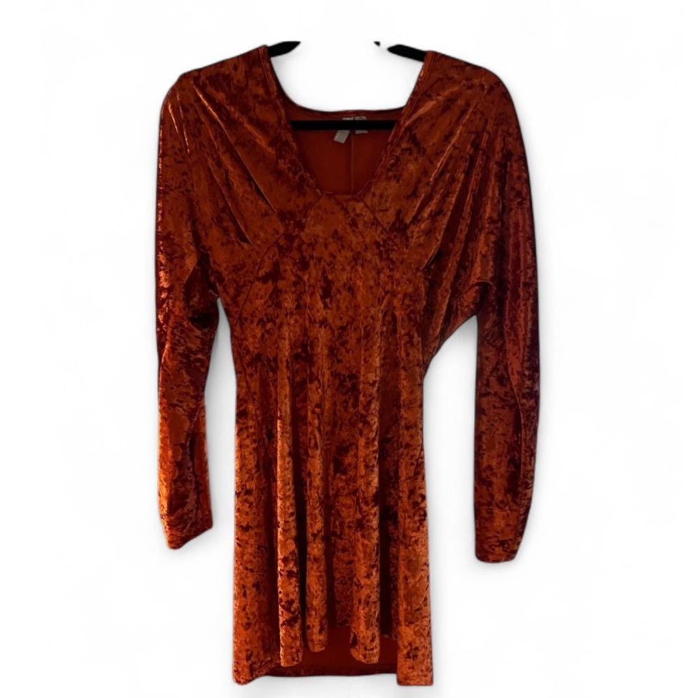 ASOS Velvet Rust Dress
